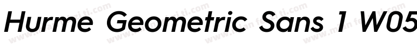 Hurme Geometric Sans 1 W05ThObl字体转换